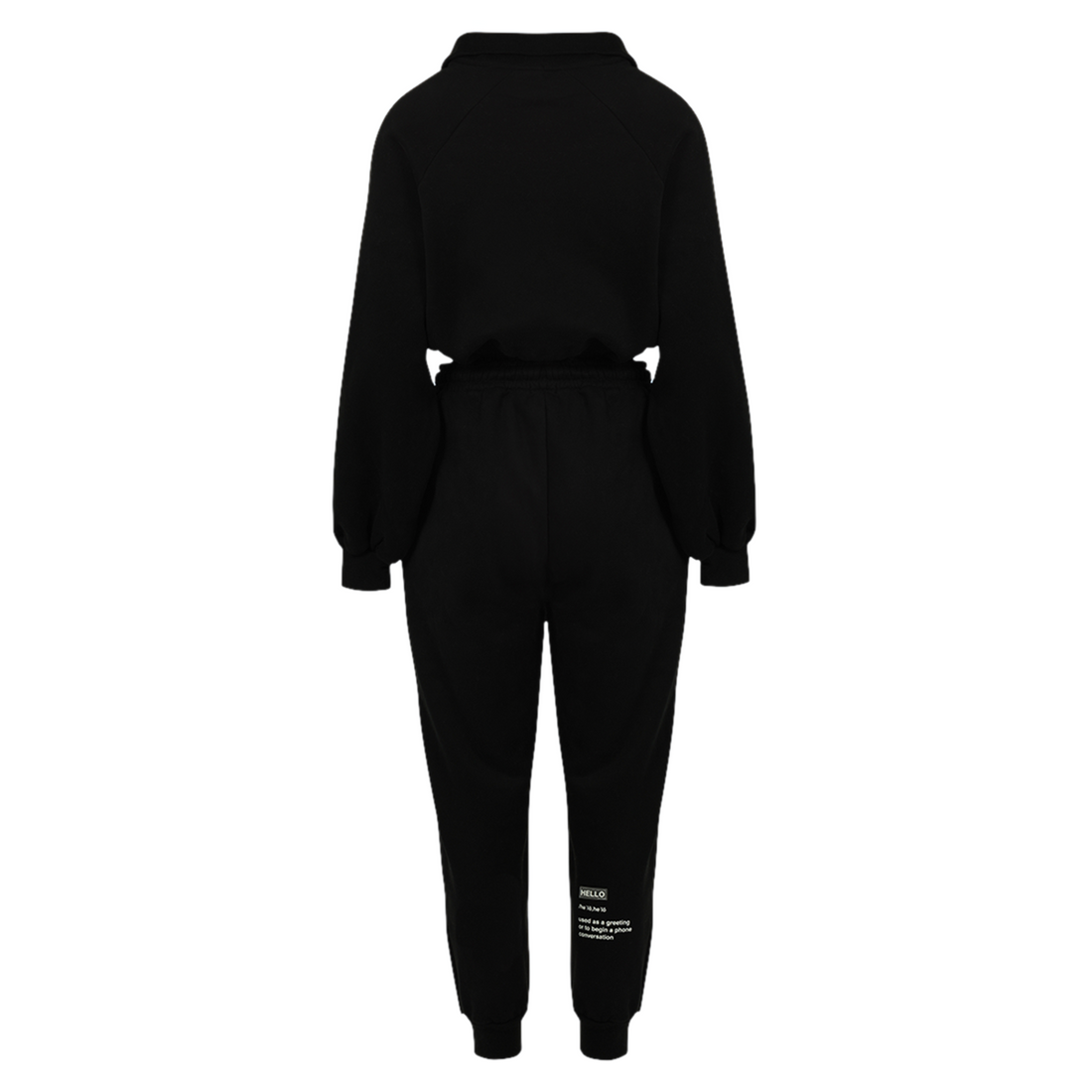 Hello Cropped Half-Zip Set