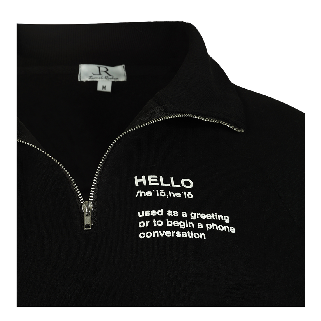 Hello Cropped Half-Zip Set