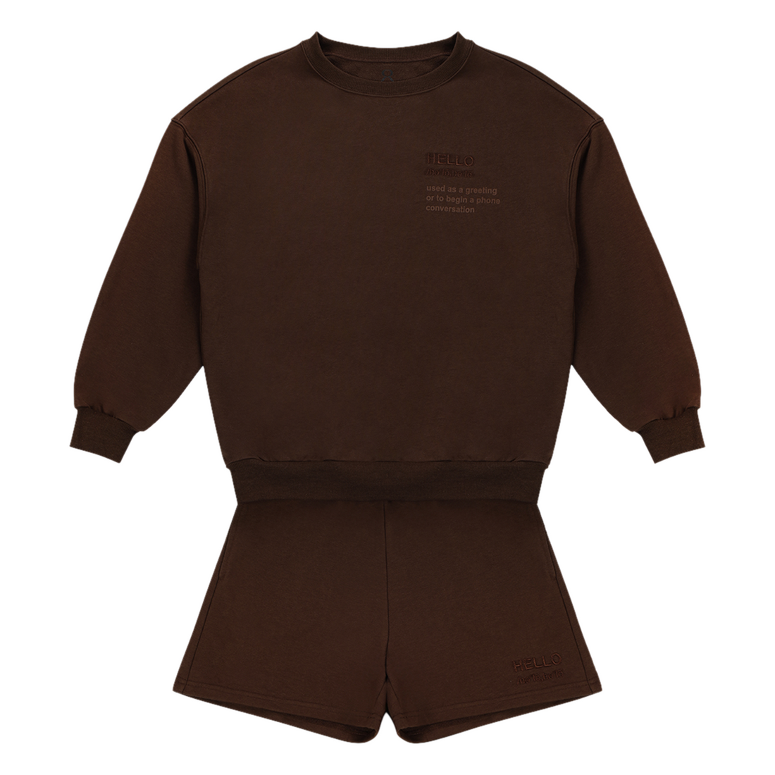 Hello Short Set - Brown