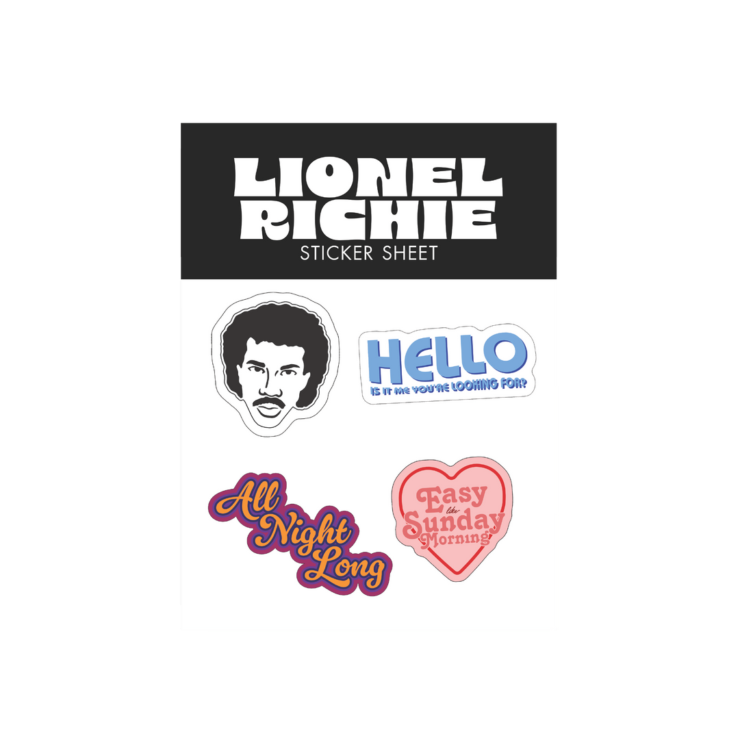 Lionel Richie Sticker Sheet