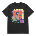 Classic fitting unisex t-shirt in black featuring a Lionel Richie portrait on the front