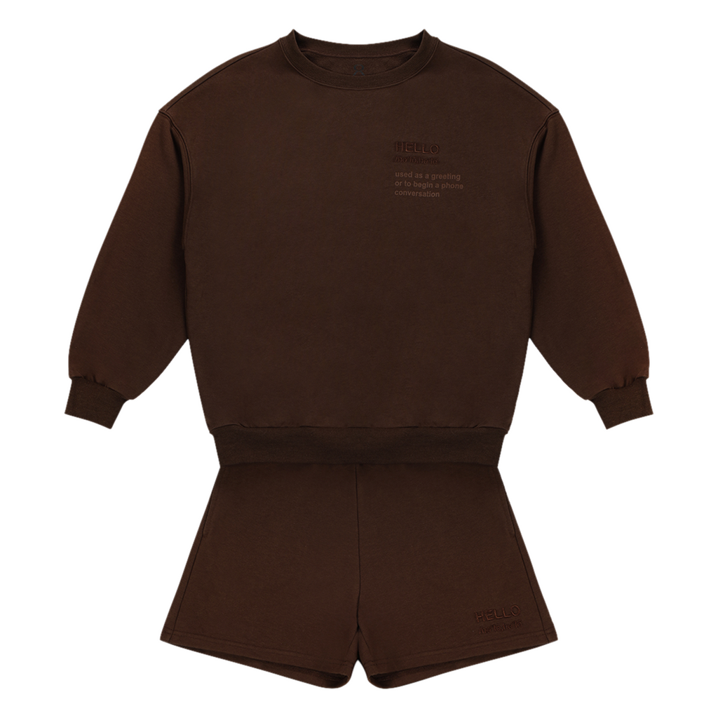 Hello Short Set - Brown