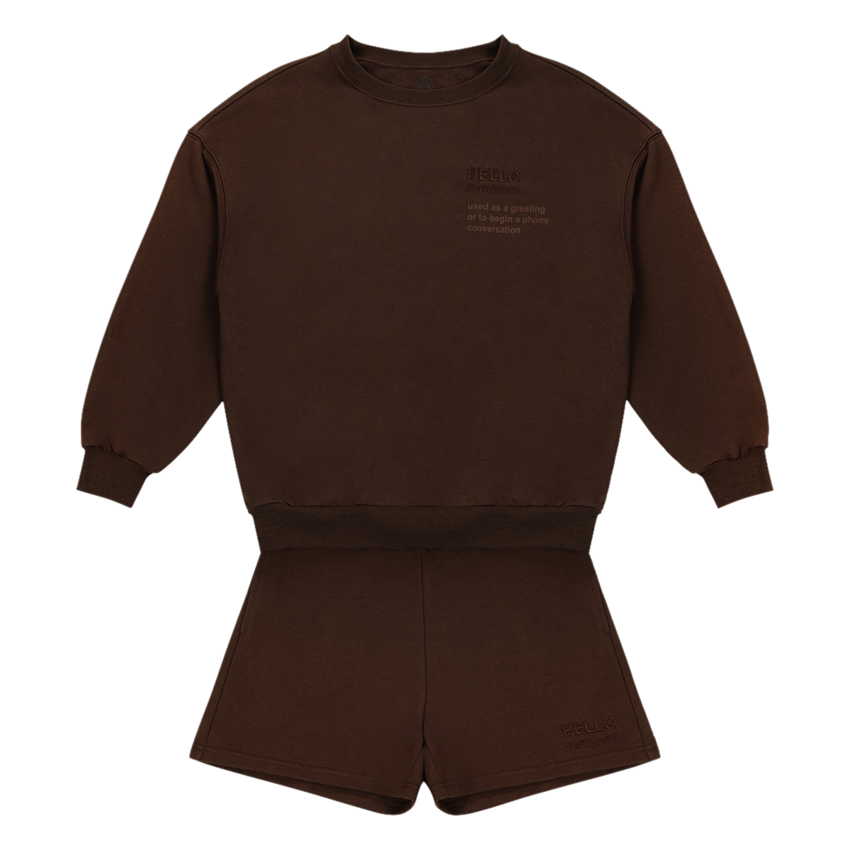 Hello Short Set - Brown