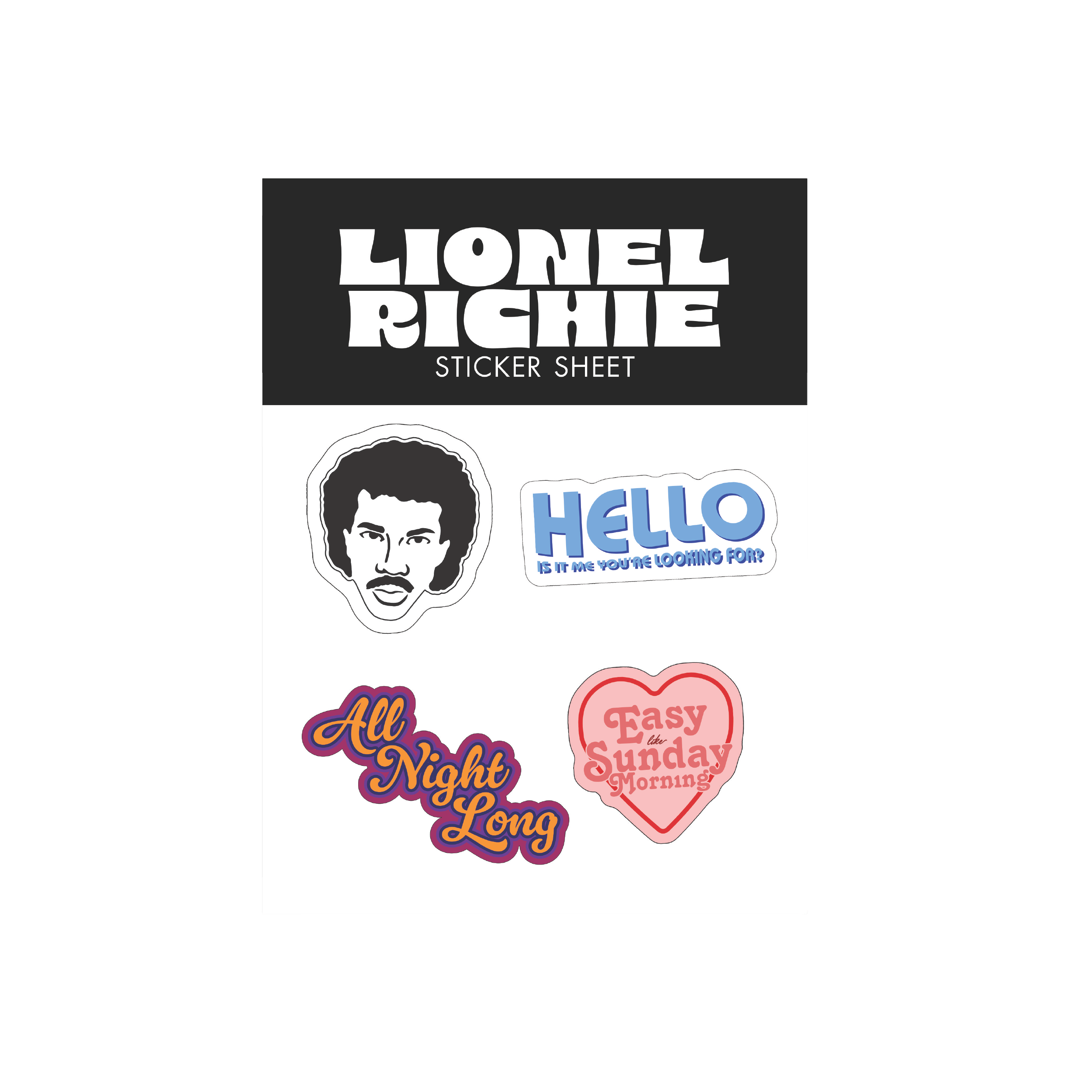 Lionel Richie Sticker Sheet